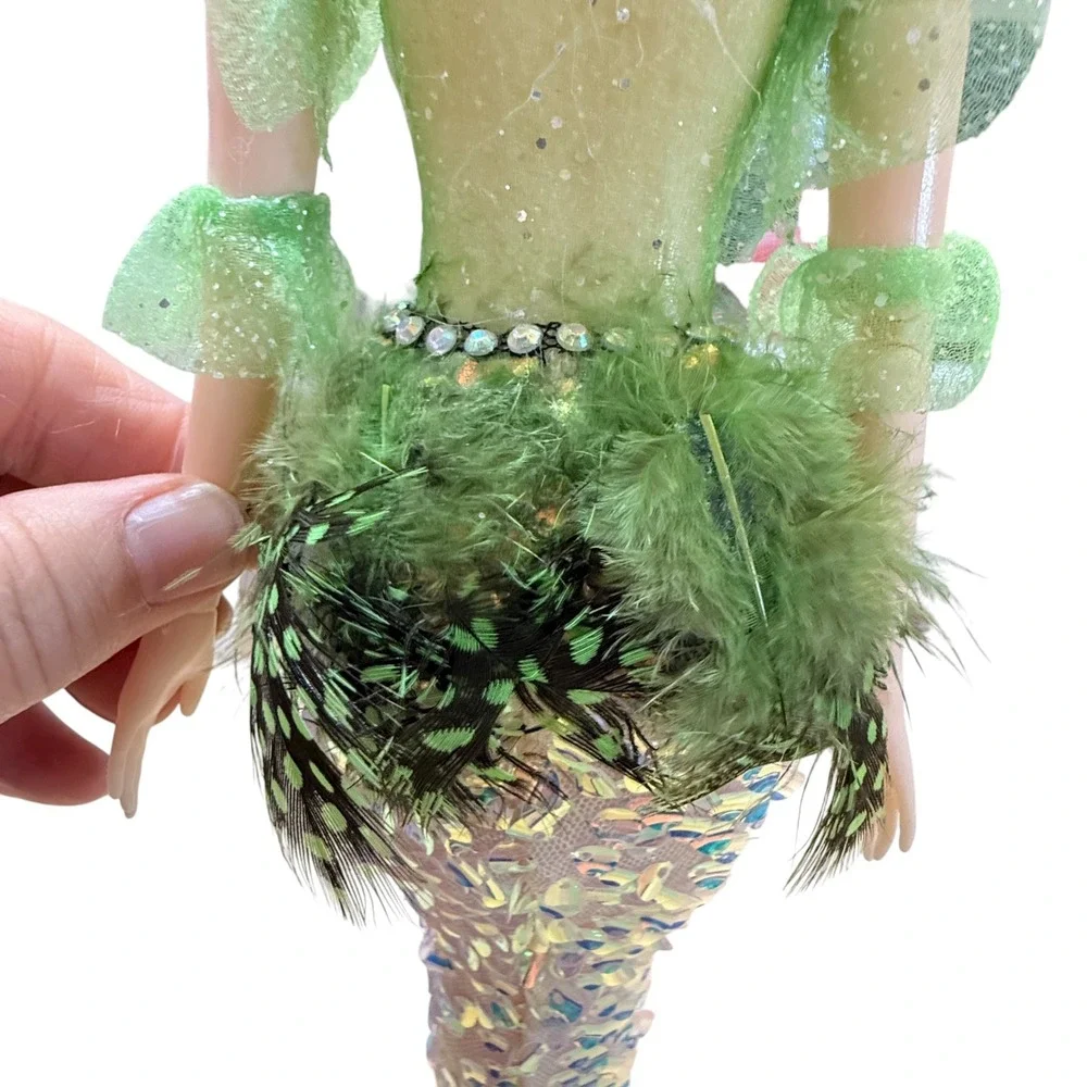 December Diamonds Sea Mist Green Mermaid Girl Doll‎ NIB Christmas Ocean Decor